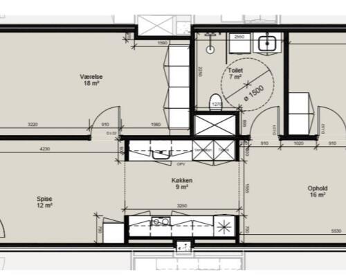 Skøn lys lejlighed tæt på letbanen og banegården