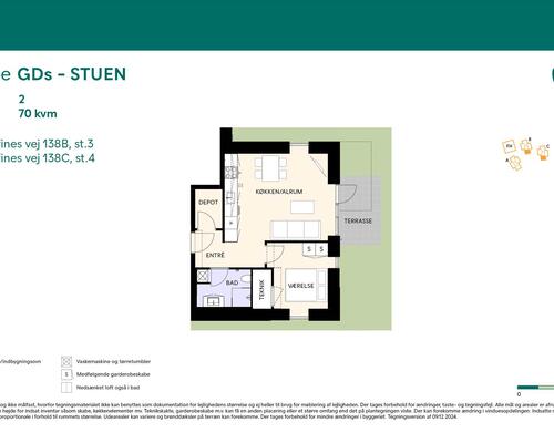 2 værelses lejlighed i Birkerød