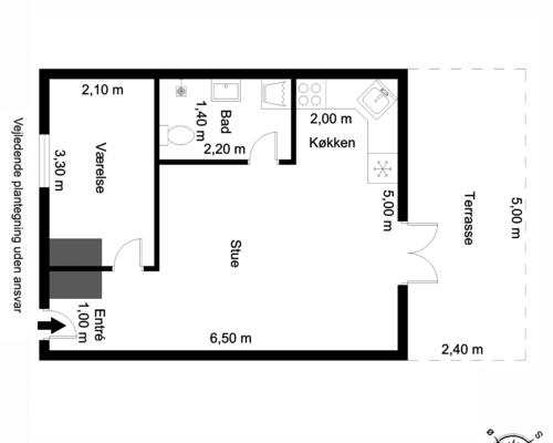 2 værelses hus i Herning