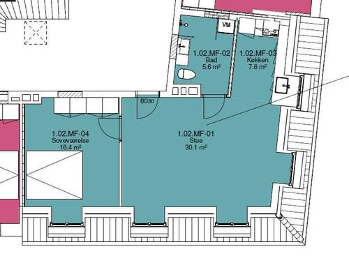 Moderne 2-værelses med PERFEKT lokation i Horsens midtby!