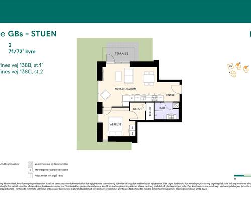 2 værelses lejlighed i Birkerød