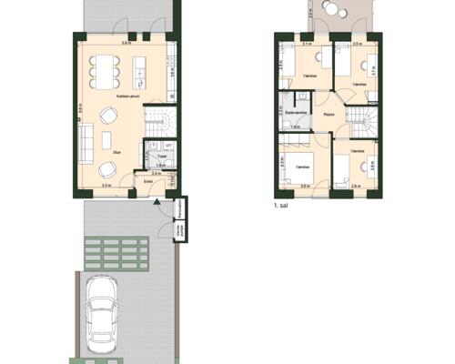 5 værelses lejlighed i Lynge