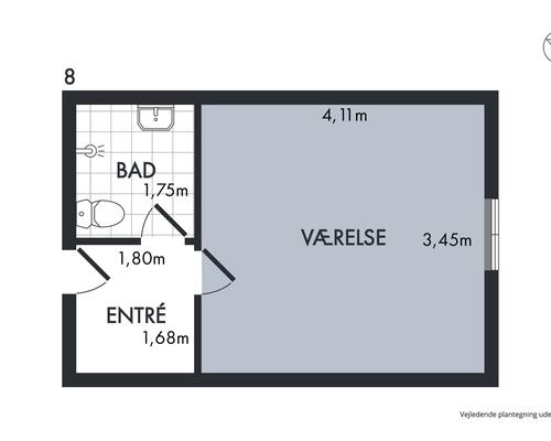 2 værelses lejlighed i Det Obelske Jubilæumskollegium