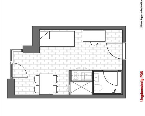 1 værelses lejlighed i Vanløse