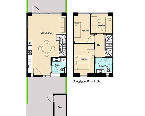 Eftertragtet 4-værelses rækkehus i 2 plan