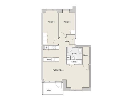 3 værelses lejlighed i Kirkebjerg Parken