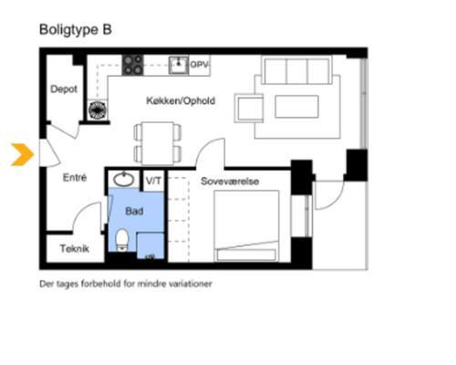 Skøn 2-værelses lejlighed i Gartnerbyen med husdyr tilladt