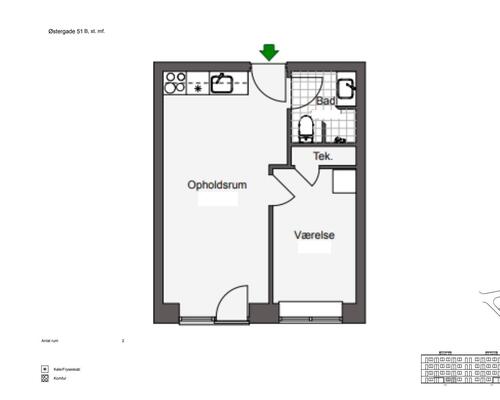 2 værelses lejlighed i Odense C