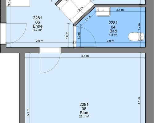 2 værelses lejlighed i Randers