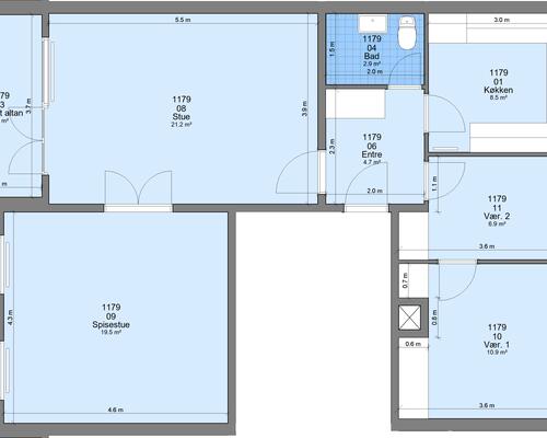 4 værelses lejlighed i Randers NØ