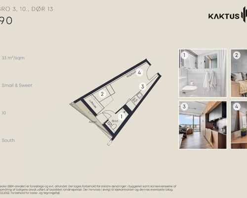 1 værelses lejlighed i København V