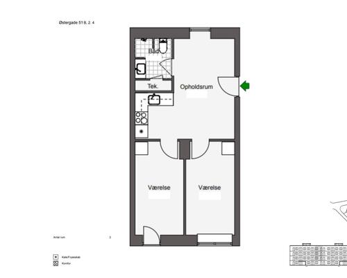 3 værelses lejlighed i Odense C