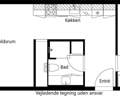 2 værelses lejlighed i Hillerød