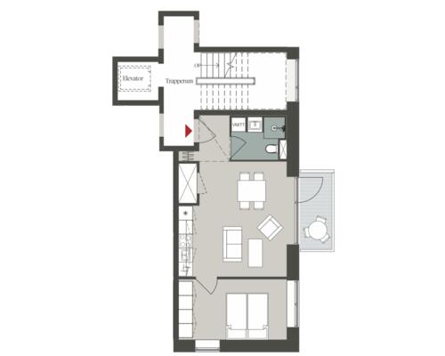 Skøn og lækker 2-værelses lejlighed med altan