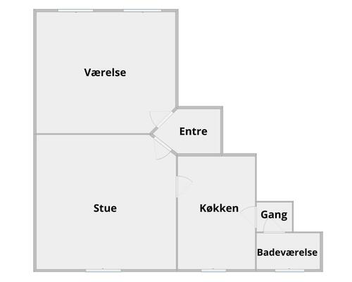 Charmerende 2 vær. lejlighed til leje nu i hjertet af Viborg.