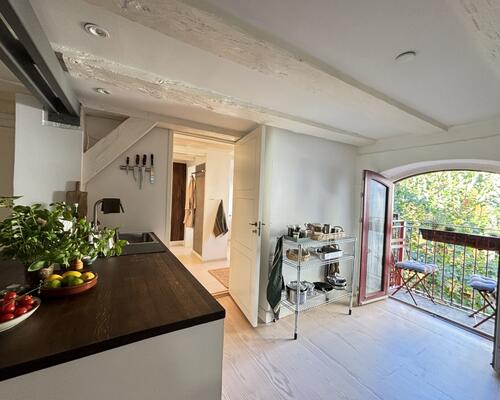 Luksuriøs og møbleret lejlighed i den rolige del af Nyhavn, udlejes til expats