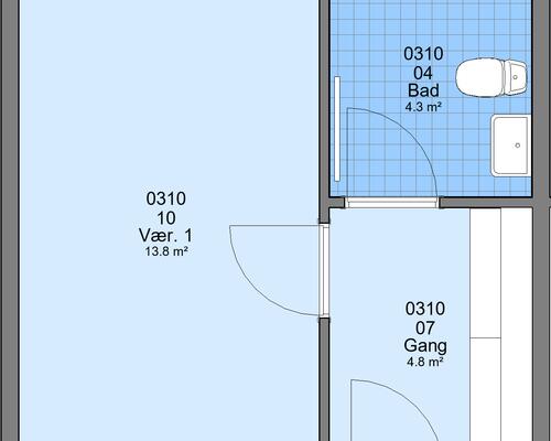 1 værelses lejlighed i Karup J