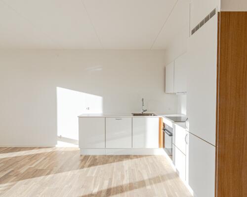 Stilren 2-værelses med altan mod gård