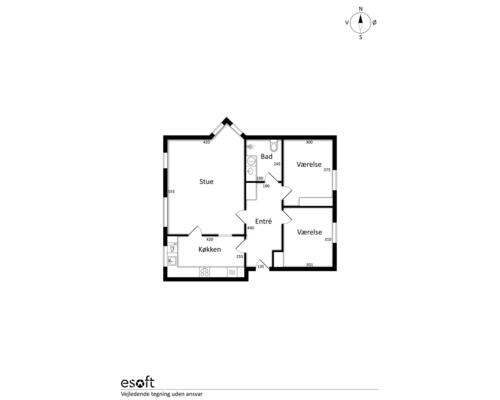 Renoveret 3 værelses lejlighed på 88 m²