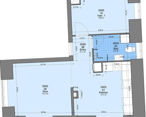 2 værelses lejlighed i Randers NØ
