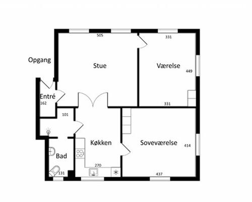 3 vær. lejlighed til leje i Gesten. 101m2