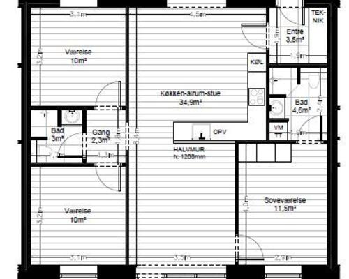 4 vær. rækkehus udlejes