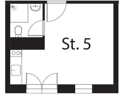 1 værelses lejlighed i København NV