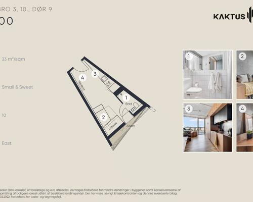 1 værelses lejlighed i København V