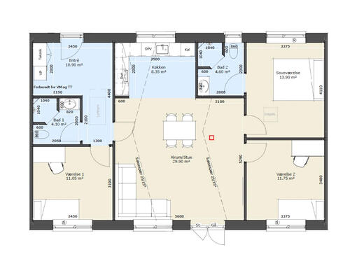 4 værelses hus i Helsinge