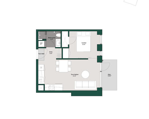 2 værelses lejlighed i Aalborg SV