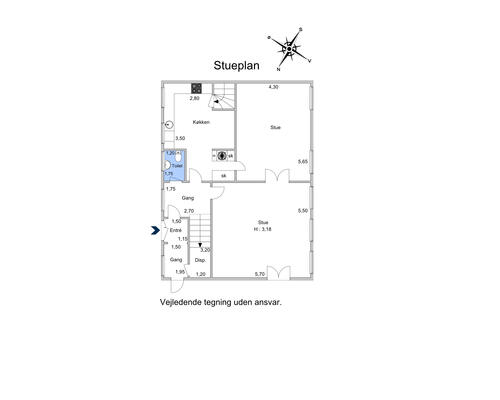 8 værelses hus i København K