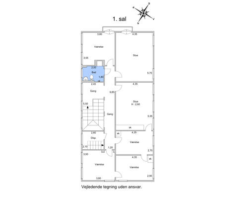 8 værelses hus i København K