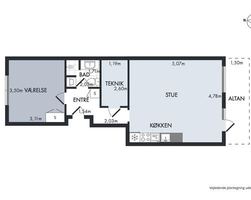 2 værelses lejlighed i Odense V