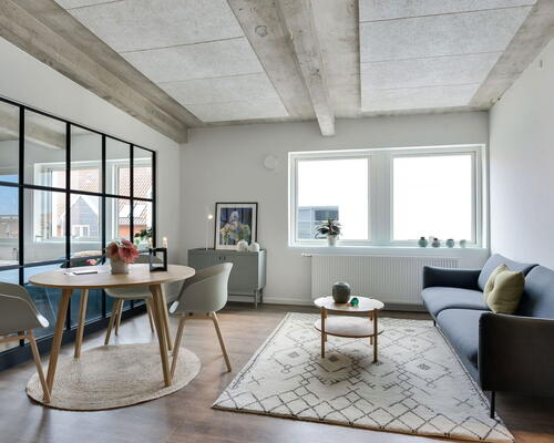 Unik New-Yorker lejlighed med industriel charme i Aalborg Vestby