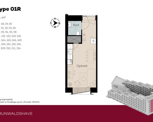 1 værelses lejlighed i København Ø