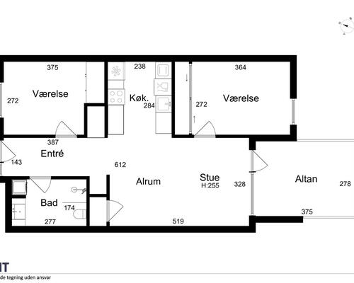 Lejlighed med dejlig beliggenhed og fantastiske faciliteter