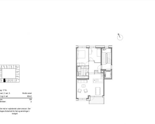 3 værelses lejlighed i København SV