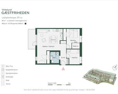 3 værelses lejlighed i Albertslund