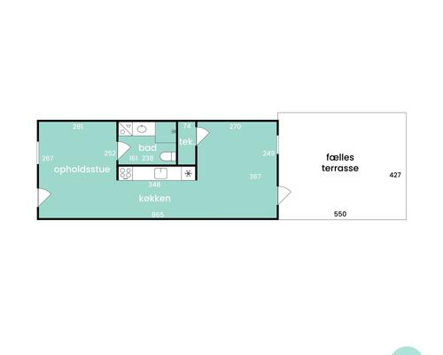 Lejlighed med altan og gode p-muligheder