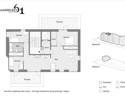 4 værelses lejlighed i København S
