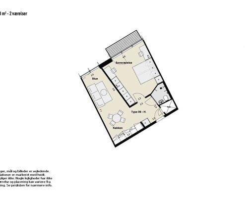 2 værelses lejlighed i Kongens Lyngby