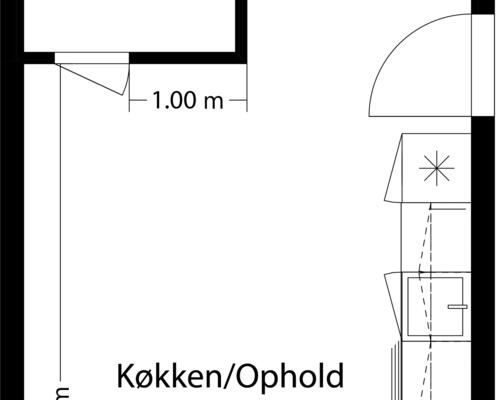 1 værelses lejlighed i Skovlunde