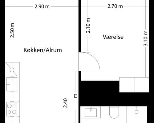 2 værelses lejlighed i Risskov