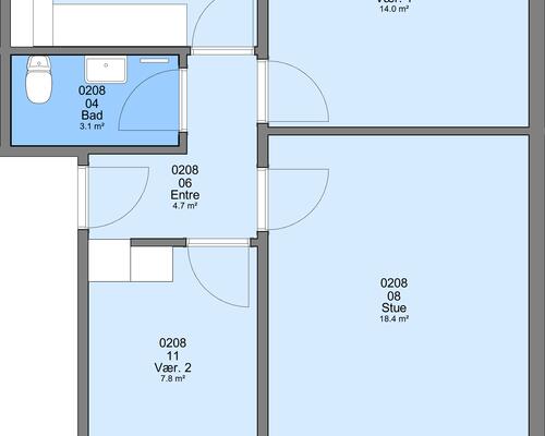 2 værelses lejlighed i Frederikshavn