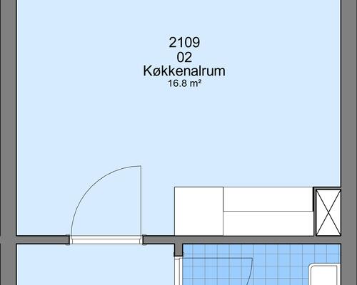 1 værelses lejlighed i Frederikshavn