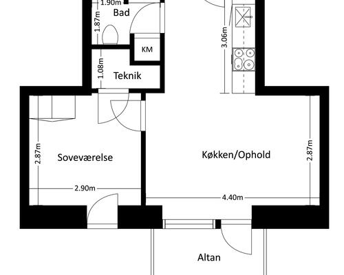 2 værelses lejlighed i Risskov