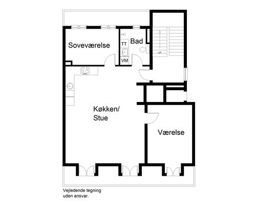 3 værelses lejlighed i København V