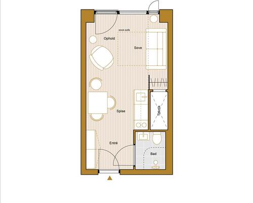 1 værelses lejlighed i Århus N