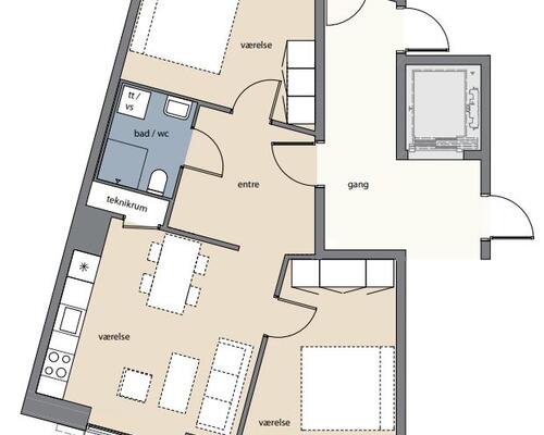 3 værelses lejlighed i Aalborg