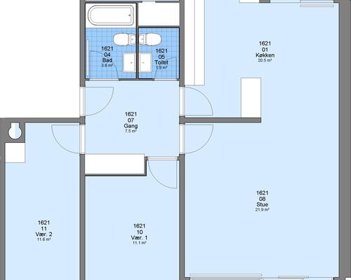 4 værelses lejlighed i Esbjerg Ø